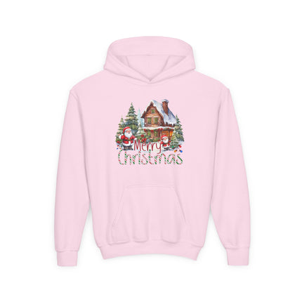 Christmas themed Youth Heavy Blend Hooded Sweatshirt