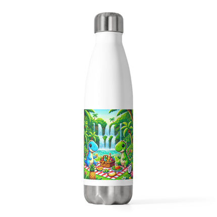 Cute 2 Dino design themed 20oz Insulated Bottle