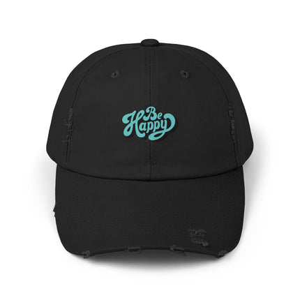 Unisex Distressed Cap mit Typografie-Motiven 