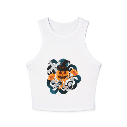 Halloween-Themen Damen Micro Rib Racer Tank Top