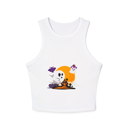 Halloween-Themen Damen Micro Rib Racer Tank Top