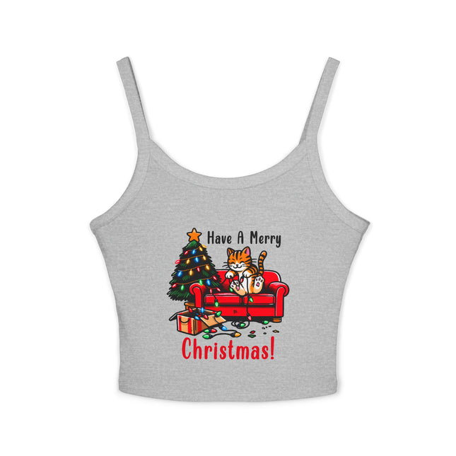 Weihnachtsmotiv Damen Spaghettiträger Tank Top 
