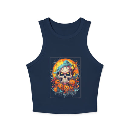 Halloween-Themen Damen Micro Rib Racer Tank Top