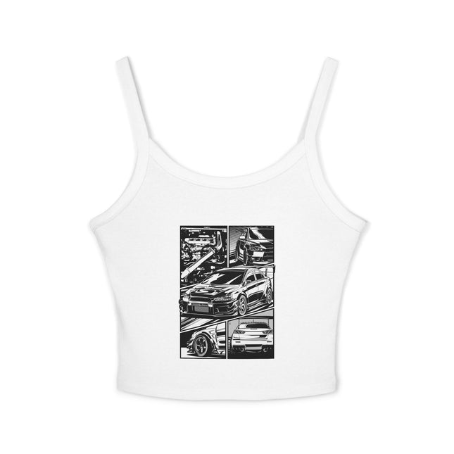 Auto-Enthusiasten Themen Damen Spaghetti Strap Tank Top 