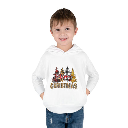 Christmas themed Toddler Pullover Fleece Hoodie