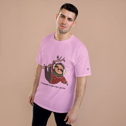 Champion-T-Shirt mit Weihnachtsmotiv