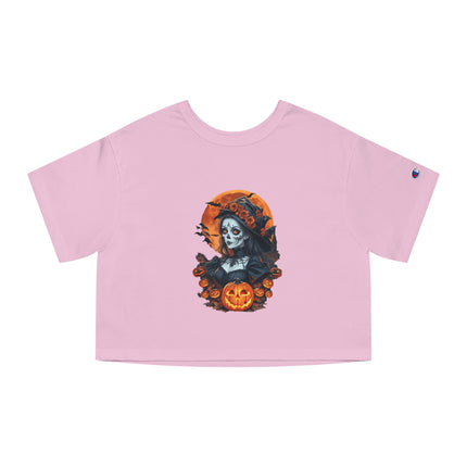 Champion Damen Heritage Cropper T-Shirt mit Halloween-Motiv