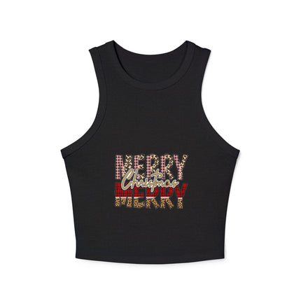 Weihnachtliches Damen Micro Rib Racer Tank Top