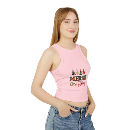 Weihnachtliches Damen Micro Rib Racer Tank Top