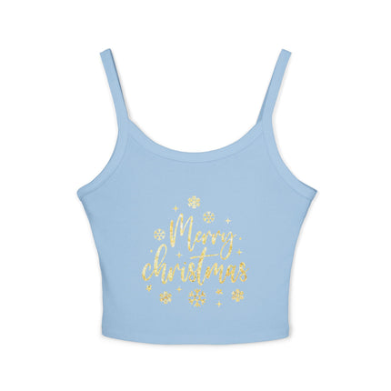 Weihnachtsmotiv Damen Spaghettiträger Tank Top 