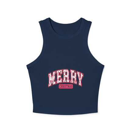 Weihnachtliches Damen Micro Rib Racer Tank Top