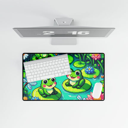 Cute 2 Frogs  design themed Desk Mats