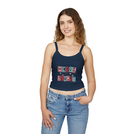 Weihnachtsmotiv Damen Spaghettiträger Tank Top 