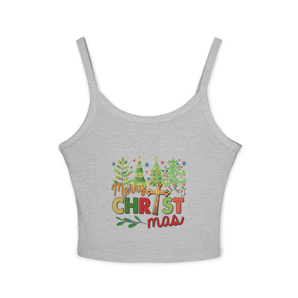 Weihnachtsmotiv Damen Spaghettiträger Tank Top 