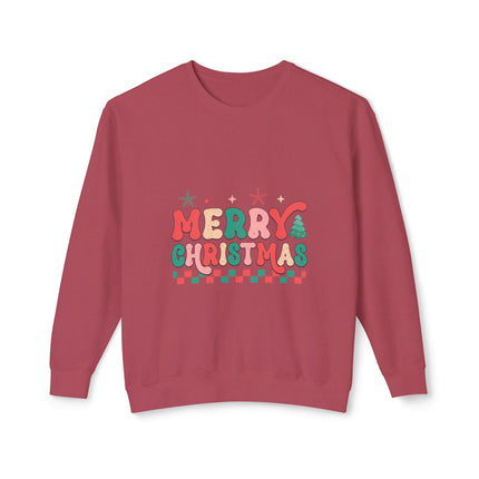 Christmas themed Unisex Lightweight Crewneck Sweatshirt