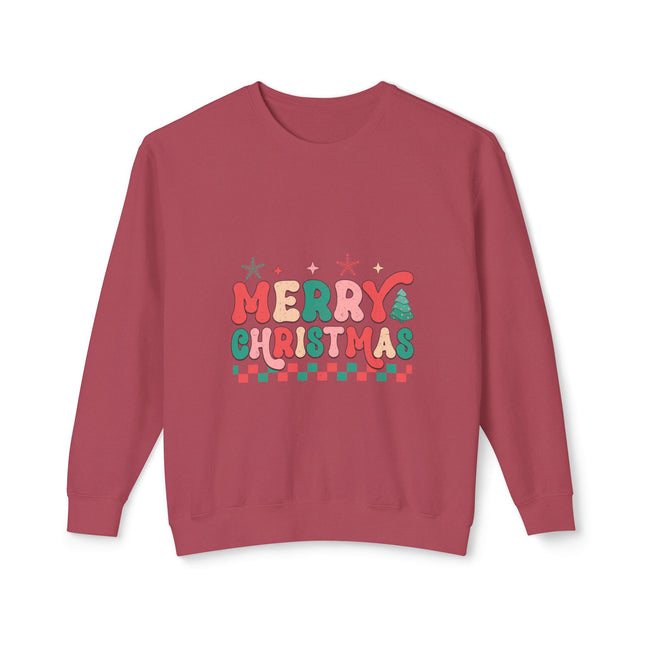Christmas themed Unisex Lightweight Crewneck Sweatshirt