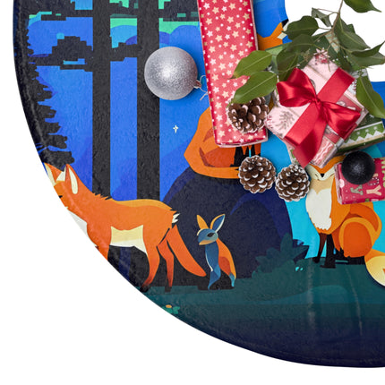 Fox group design themed Christmas Tree Skirts