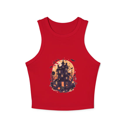 Halloween-Themen Damen Micro Rib Racer Tank Top