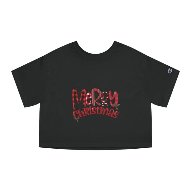 Champion Damen Heritage Cropper T-Shirt mit Weihnachtsmotiv