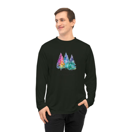 Christmas themed Unisex Performance Long Sleeve Shirt