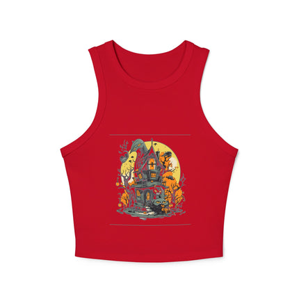 Halloween-Themen Damen Micro Rib Racer Tank Top