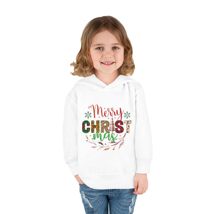 Christmas themed Toddler Pullover Fleece Hoodie