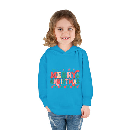 Christmas themed Toddler Pullover Fleece Hoodie