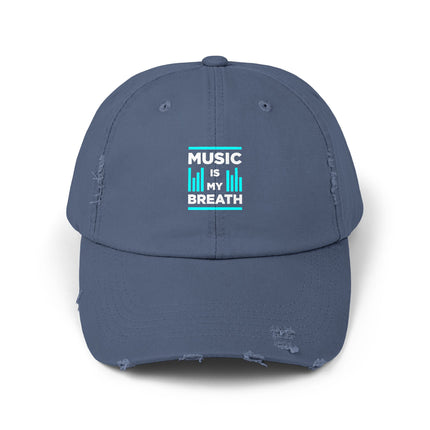 Unisex Distressed Cap mit Typografie-Motiven 