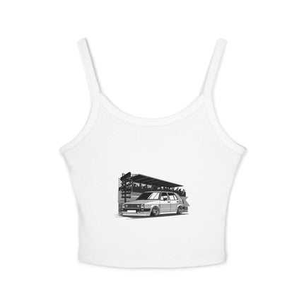Auto-Enthusiasten Themen Damen Spaghetti Strap Tank Top 