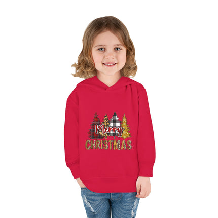 Christmas themed Toddler Pullover Fleece Hoodie