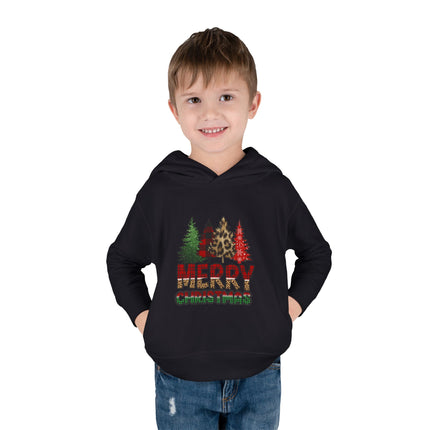 Christmas themed Toddler Pullover Fleece Hoodie
