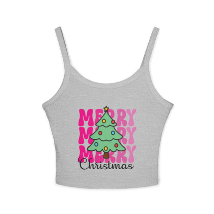 Weihnachtsmotiv Damen Spaghettiträger Tank Top 