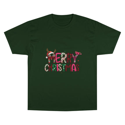 Champion-T-Shirt mit Weihnachtsmotiv