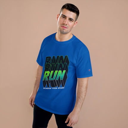 Champion-T-Shirt mit Typografie-Motiv