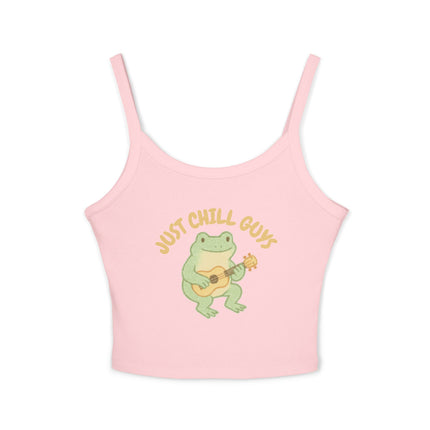 Just Chill Guys Graphic designed Women's Spaghetti Strap Tank Top