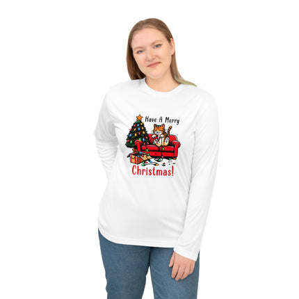 Christmas themed Unisex Performance Long Sleeve Shirt