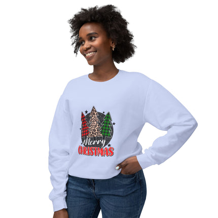 Christmas themed Unisex Lightweight Crewneck Sweatshirt