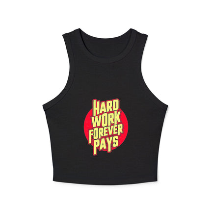 Damen Micro Rib Racer Tank Top mit Typografie-Motiven