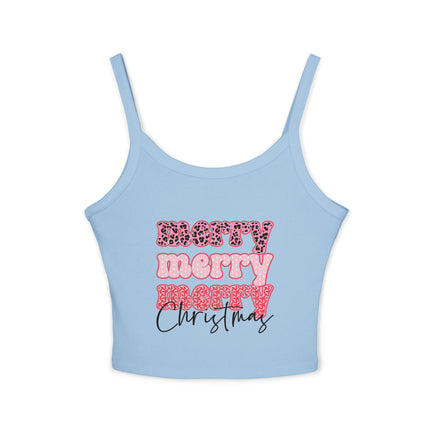 Weihnachtsmotiv Damen Spaghettiträger Tank Top 