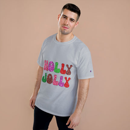 Champion-T-Shirt mit Weihnachtsmotiv