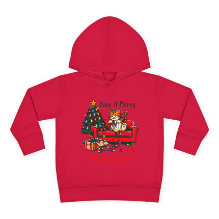 Christmas themed Toddler Pullover Fleece Hoodie