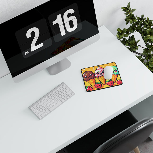 Bezauberndes, rutschfestes Gaming-Mauspad mit Eistüten-Design