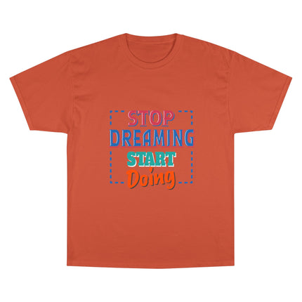Champion-T-Shirt mit Typografie-Motiv