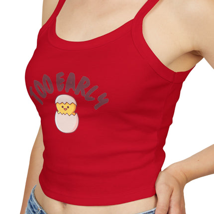 Too Early Chick Tank Top — Cute Kawaii Morning Crop Tank