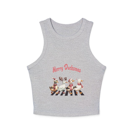 Christmas themed Women's Micro Rib Racer Tank Top