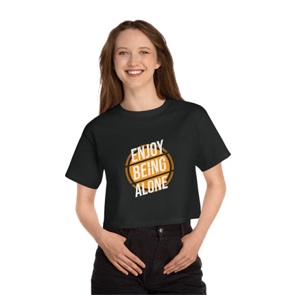 Typography themed Champion Women's Heritage Cropper T-Shirt