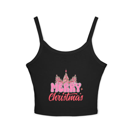 Weihnachtsmotiv Damen Spaghettiträger Tank Top 