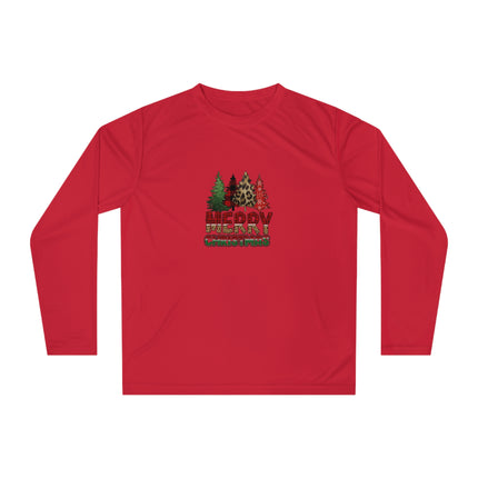 Christmas themed Unisex Performance Long Sleeve Shirt