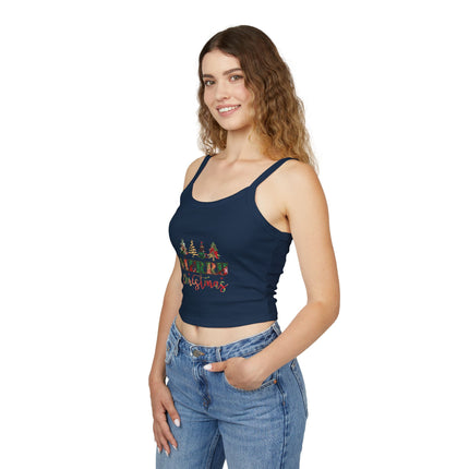 Weihnachtsmotiv Damen Spaghettiträger Tank Top 