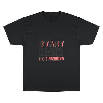 Champion-T-Shirt mit Typografie-Motiv
